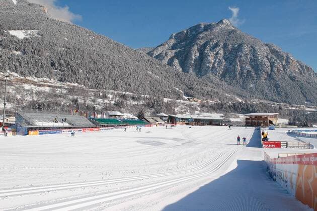 13.02.2013, Langlaufzentrum Lago di Tesero, Val di Fiemme, ITA, FIS Weltmeisterschaften Ski Nordisch, im Bild Uebersicht des Langlaufzentrums Lago di Tesero