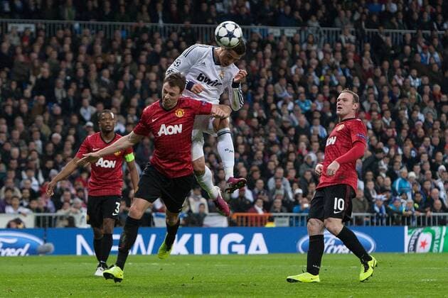 Football - 2012 2013 Champions League - Round of 16, First Leg: Real Madrid vs. Manchester United Cristiano Ronaldo of Real Madrid goes close to scoring a second at the Santiago Bernabeu 
