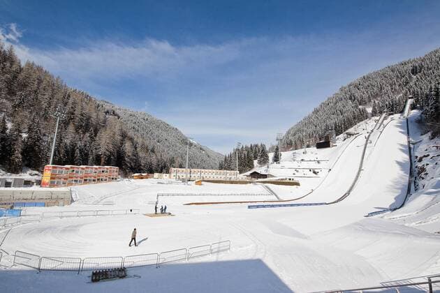 13.02.2013, Skisprungstadion, Predazzo, ITA, FIS Weltmeisterschaften Ski Nordisch, im Bild Predazzo s Ski Jumping Stadium before FIS Nordic Ski World Championships 2013 at the Stadio del Salto Dal Ben of Predazzo, Val di Fiemme, Italy on 2013 02 13.