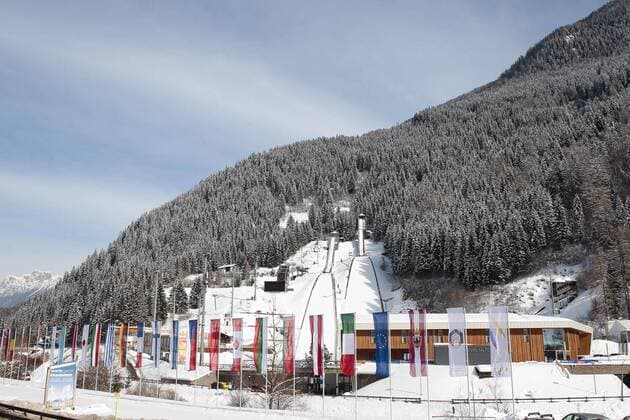 13.02.2013, Skisprungstadion, Predazzo, ITA, FIS Weltmeisterschaften Ski Nordisch, im Bild Predazzo s Ski Jumping Stadium before FIS Nordic Ski World Championships 2013 at the Stadio del Salto Dal Ben of Predazzo, Val di Fiemme, Italy on 2013 02 13.