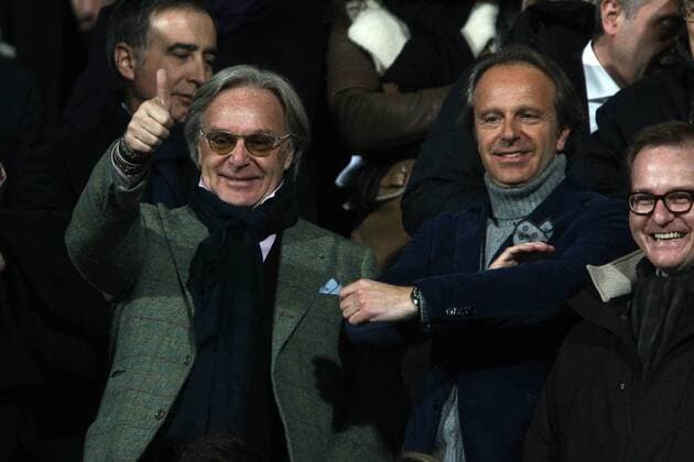 Diego Della Valle , Andrea Della Valle Firenze 17 02 2013 Stadio Franchi Football Calcio Serie A 2012 13 Fiorentina v Inter PaoloxNucci