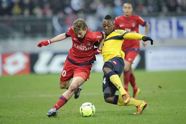 CHANTOME CLEMENT (PSG) , ROUSSILLON JEROME (FSCM) FOOTBALL : FC Sochaux vs Paris St. Germain (PSG)- Ligue 1 - Championnat de France 2012 2013 - 17 02 2013 - GRamon 