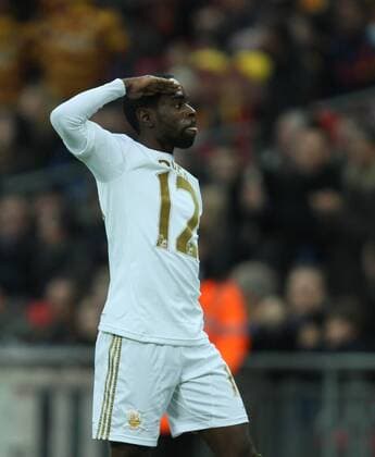 Capital One League Cup Final Bradford City v Swansea City . . 24.02.2013 Nathan Dyer (SC) celebrates scoring a goal for Swansea.1-0 