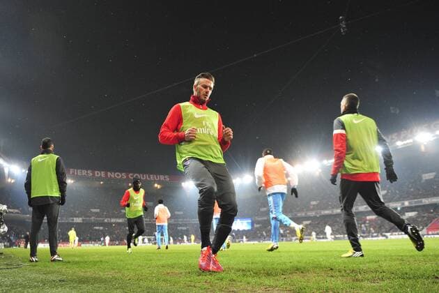 David Beckham (psg) FOOTBALL : PSG OM - L1 - 24 02 2013 JBAutissier Panoramic 