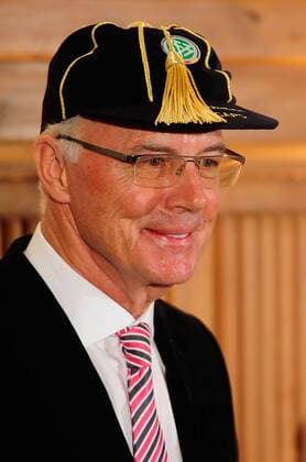 MUNICH, GERMANY - FEBRUARY 27: Franz Beckenbauer wears a hat, awarding 100 international soccer matches, during the UEFA President s Award at Suedtiroler Stuben on February 27, 2013 in Munich, Germany. Local Caption Franz Beckenbauer - Poolfoto