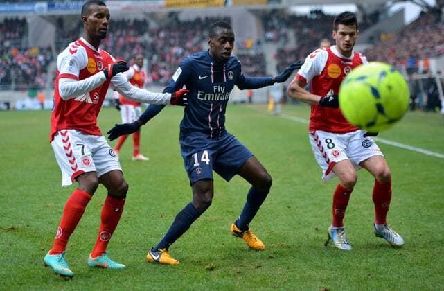 Blaise Matuidi (psg) - Johan Ramare (rei) - Fortes (rei) FOOTBALL : Reims vs Paris SG - Ligue 1 - 02 03 2013 AnthonyBIBARD FEP Panoramic 