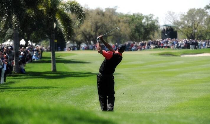 March 3, 2013 - Palm Beach Gardens, FL, USA - Tiger Woods hits his approach shot to the 10th green during the final round of the Honda Classic in Palm Beach Gardens, Florida, Sunday, March 3, 2013. Honda Classic 2013 - ZUMAm67