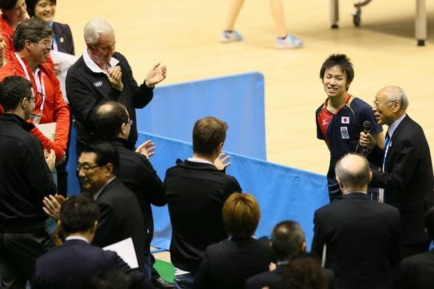 (L to R) Craig Reedie, Koki Niwa, MARCH 5, 2013 : Japanese Table Tennis Player Koki Niwa Speeachs for International Olympic Committee Vice President Craig Reedie Tokyo Metropolitan Gymnasium, Tokyo, Japan. The IOC evaluation commission, led by Reedie, began a four-day inspection of Tokyo s bid to host the 2020 Olympics.  (qdwa025750)