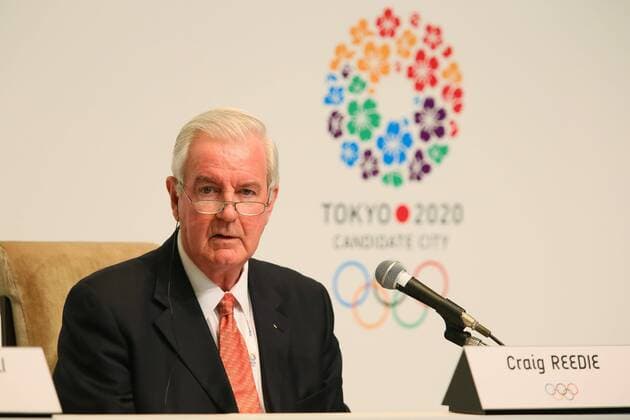 (L to R) Gilbert Felli, Craig Reedie, MARCH 7, 2013 : International Olympic Committee (IOC) Vice President Craig Reedie and Executive Director Gilbert Felli attends a Press conference about presentations of Tokyo 2020 bid Committee in Tokyo, Japan.  (qdwa025830)