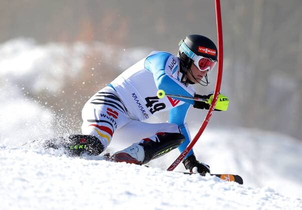 SKI ALPIN - FIS EC Kranjska Gora, Slalom, Herren KRANJSKA GORA,SLOWENIEN,11.MAR.13 - SKI ALPIN - FIS Europacup Finale, Slalom der Herren. Bild zeigt Sebastian Holzmann (GER). 