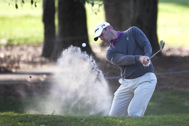 March 14, 2013 - Palm Harbor, FL, USA - Shawn Stefani shoots out of the bunker onto the 5th green during the first round of the Tampa Bay Championship at Innisbrook on Thursday, March 14, in Palm Harbor, Florida. Stefani finished at 6-under for the day. PGA Golf Herren Tampa Bay Championship - ZUMAm67