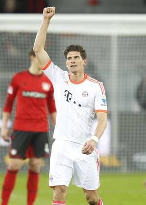 Mario Gomez ( Bayern 33 ) jubelt nach dem Tor zum 0-1 BAYER 04 LEVERKUSEN - FC BAYERN MÜNCHEN ( - ) Fussball 1. Bundesliga , München, am 16.03.2013 26.Spieltag, Spieltag26, Saison 2012 2013, Saison1213, Liga01, 1.Liga, 1.Bundesliga, FCB