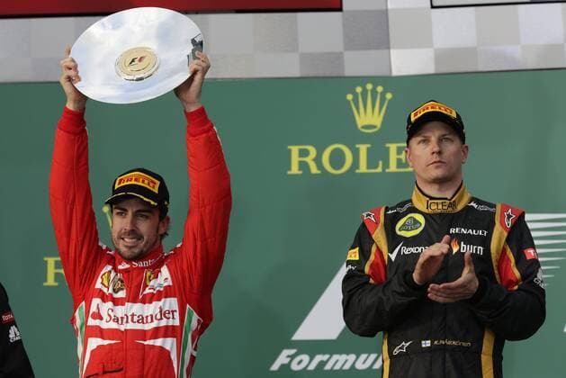 Fernando Alonso (Scuderia Ferrari), Kimi Räikkönen (Lotus F1 Team) GP Australien 2013 Formel 1 Grand Prix Australien 2013