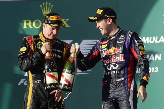 Kimi Räikkönen (Lotus F1 Team),Sebastian Vettel (Red Bull Racing) GP Australien 2013 Formel 1 Grand Prix Australien 2013