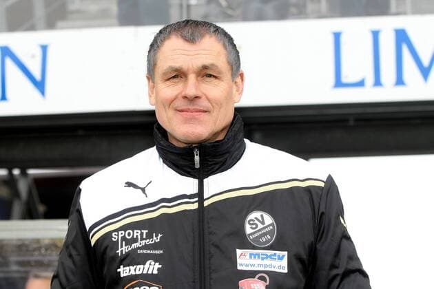 2. Bundesliga VfR Aalen vs. SV Sandhausen 17.03.2013 Scholz Arena Trainer Hans Jürgen BOYSEN ( SV Sandhausen 1916 )
