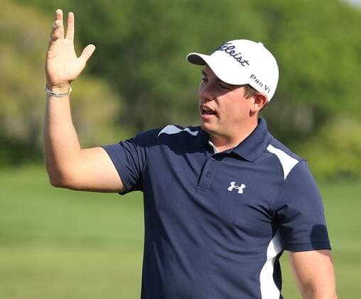 March 19, 2013 - Orlando, FL, USA - Scott Stallings waves to crowd as he hits balls on the driving range during practice rounds for the Arnold Palmer Invitational at the Bay Hill Club & Lodge in Orlando, Florida, Tuesday, March 19, 2013. practice rounds for Arnold Palmer Invitational - ZUMAm67