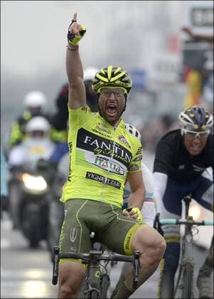 Oscar Gatto (Ita) of Vini Fantini Joie - Sprint Radsport, La Flandre - Waregem - 20 03 2013 Photonews Panoramic 