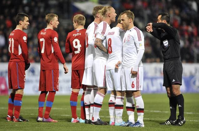 The 2014 World Cup qualifying soccer match Czech Republic against Denmark in Olomouc, Czech Republic, Friday, March 22, 2013. (CTKxPhoto JaroslavxOzana) CTKPhotoP201303220984401  jao 15