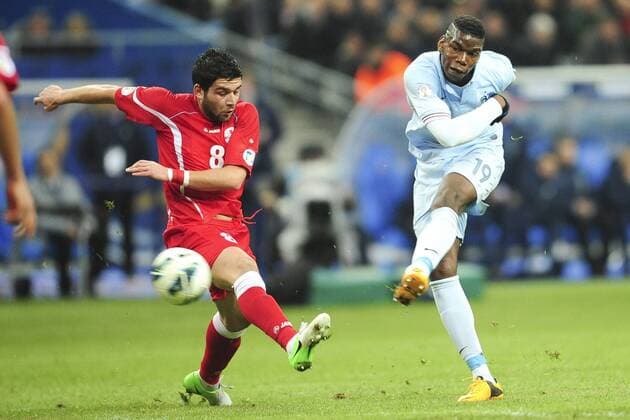 Paul Pogba (Frankreich) vs Murtaz Daushvili (Georgien) : Frankreich vs Georgien - Quali - 22 03 2013 JBAutissier 