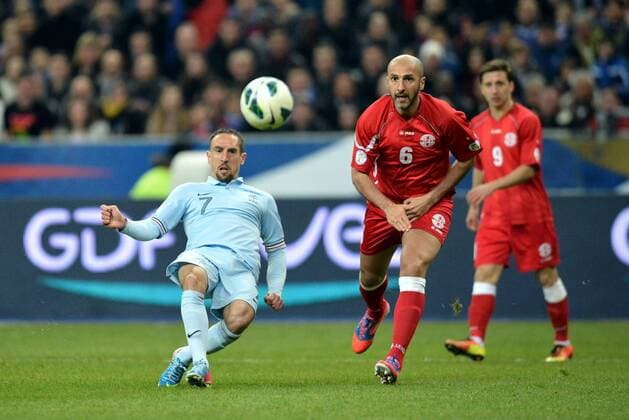 Franck Ribery (fra) - Zurab Khizanishvili (geo) : Frankreich vs Georgien - - 22 03 2013 AnthonyBIBARDFEP 