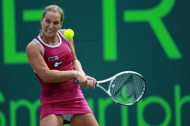 March 24, 2013 - Miami, Florida, U.S - Dominika Cibulkova of Slovakia in action during fourth round match at the Sony Open at Crandon Park Tennis Center on March 24, 2013 in Key Biscayne, Florida. Tennis 2013 - Sony Open - Day 8 - ZUMAs30