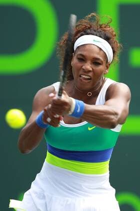March 24, 2013 - Miami, Florida, U.S - Serena Williams of USA in action during fourth round match at the Sony Open at Crandon Park Tennis Center on March 24, 2013 in Key Biscayne, Florida. Tennis 2013 - Sony Open - Day 8 - ZUMAs30