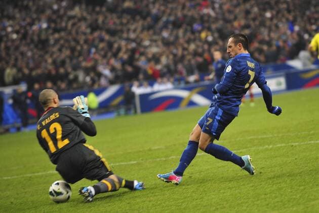 Franck Ribery (France) - Victor Valdes (ESP) FOOTBALL: France - Spain. Qualifications - 26 03 2013 xJBxAutissierx 