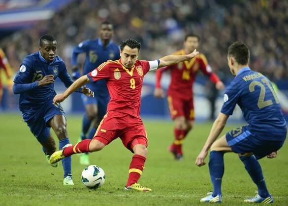 Xavier Hernandez Creus ( ESP ) - Blaise Matuidi ( France ) - Laurent Koscielny ( France ) FOOTBALL: France - Spain. Qualifications- Paris - 26 03 2013 xFedericoxPestellinix 
