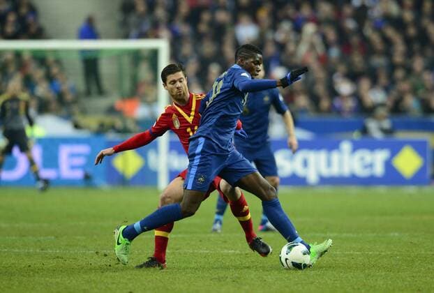 Xabier Alonso Olano ( ESP ) - Paul Pogba ( France ) FOOTBALL: France - Spain. Qualifications- Paris - 26 03 2013 xFedericoxPestellinix 