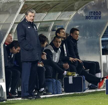 England s Roy Hodgson looks on ..Montenegro v England- World Cup Qualifier - Podgorica City Stadium, Podgorica- 26 03 13 - Picture David Klein Sportimage EDITORIAL USE ONLY. No use with unauthorised audio, video, data, fixture lists, club league logos or live services. Online in-match use limited to 120 images, no video emulation. No use in betting, games or single club league player publications.