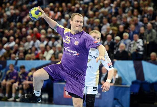 Kiel, 24. März 2013 - Sport, Handball, Champions League 2012 2013, THW Kiel - Chehovski Medvedi Moskau: Eduard Koksharov (Chehovski Medvedi Moskau)