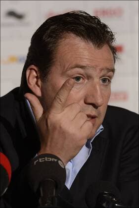 Marc Wilmots - Pressekonferenz in Brüssel - 27 03 2013 Photonews Panoramic 