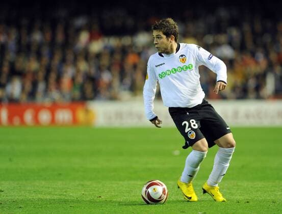 01.04.2010, Europa League, FC Valencia - Athletico Madrid (L-R) Jordi Alba (Valencia CF) Nur fuer redaktionelle Verwendun