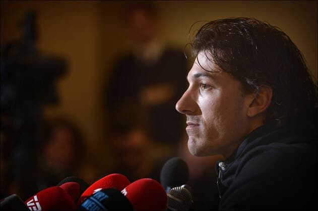 Fabian Cancellara (SUI) - Team Radioshack Leopard CYCLISME : Conference de Presse - Paris Roubaix - 05 04 2013 PhotoNews Panoramic 