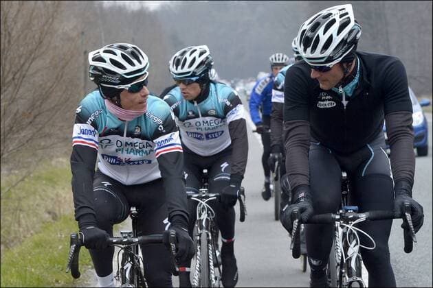 Sylvain Chavanel (France Team Omega Pharma - Quickstep) CYCLISME : Entrainement - Paris Roubaix - 05 04 2013 PhotoNews Panoramic 