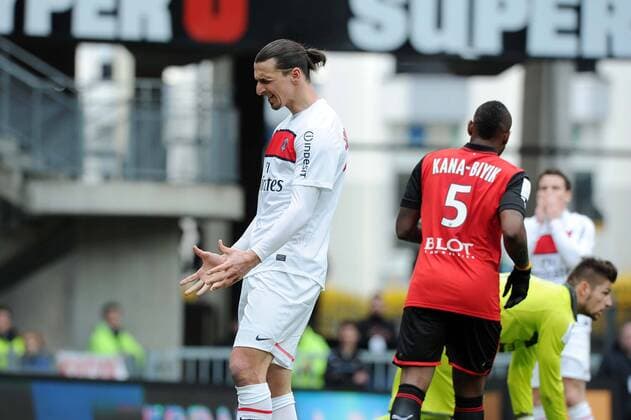 Zlatan Ibrahimovic (PSG) FOOTBALL : Rennes vs PSG - Ligue 1 - 06 04 2013 N.LeGouic FEP Panoramic 