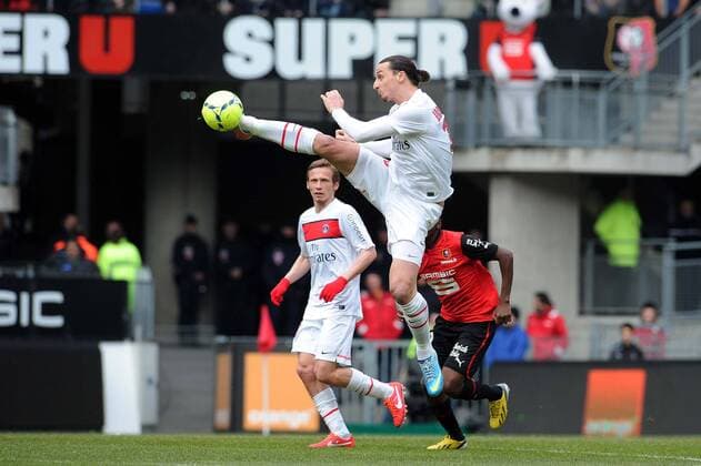 Zlatan Ibrahimovic (PSG) FOOTBALL : Rennes vs PSG - Ligue 1 - 06 04 2013 N.LeGouic FEP Panoramic 