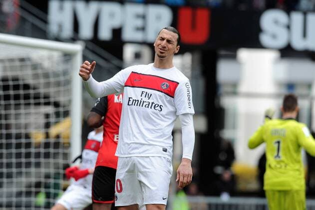 deception Zlatan Ibrahimovic (PSG) FOOTBALL : Rennes vs PSG - Ligue 1 - 06 04 2013 N.LeGouic FEP Panoramic 