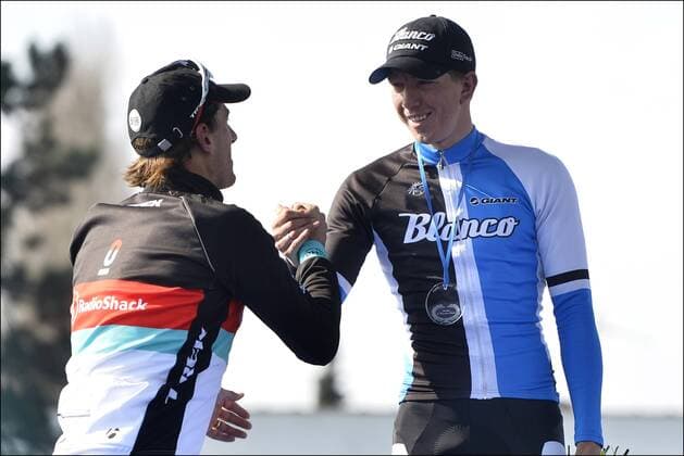 Fabian Cancellara (Switzerland Team Radioshack Leopard) and second Sep Vanmarcke (Belgium Team Blanco ProCycling team) Radsport: Paris Roubaix - 07 04 2013 xPhotoxNewsx 