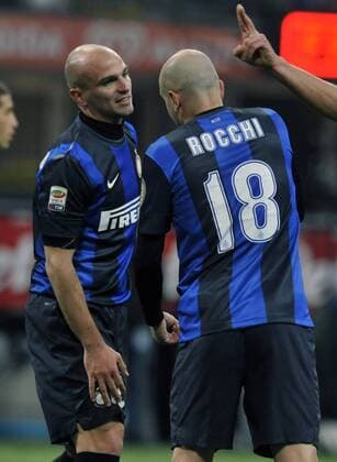 IPP20130407 Football - soccer: Serie A, Inter Mailand - Atalanta Bergamo, esteban cambiasso , Tommaso Rocchi xHOCHxZWEIx xItalyxPhotoxPressx 