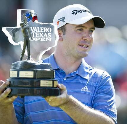 April 7, 2013 - San Antonio, Texas, United States of America - April 07, 2013: Martin Laird with the Valero Texas Open Trophy, takes the final round at the AT&T Oaks Course at TPC San Antonio, Texas. PGA Golf Herren 2013: Valero Texas Open APR 07 - ZUMAc04
