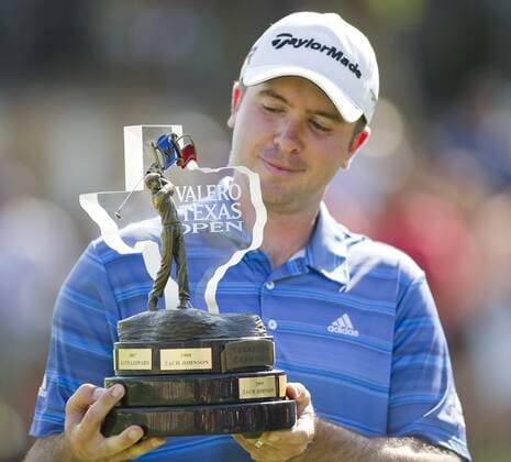 April 7, 2013 - San Antonio, Texas, U.S. - MARTIN LAIRD holds the trophy after winning the Valero Texas Open held at the AT&T Oaks Course at TPC San Antonio. Golf 2013 - Laird Wins Valero Texas Open - ZUMAc04