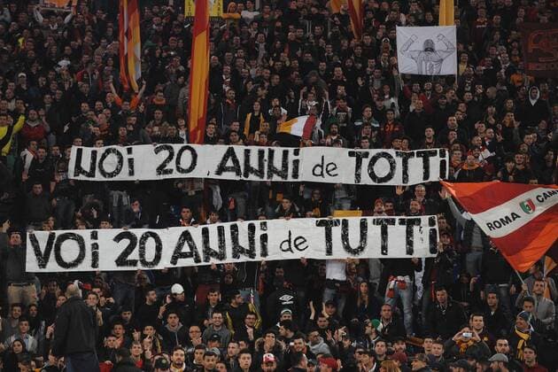 Fans von Francesco Totti .Serie A.AS Roma andreaxstaccioli