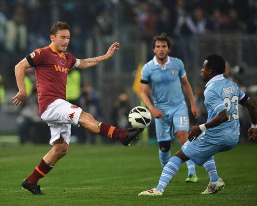 Francesco Totti Roma, Eddy Onazi Lazio .Serie A.AS Roma Vs Lazio Rom andreaxstaccioli