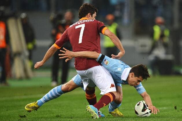 Marquinho Roma, Hernanes Lazio .Serie A.AS Roma Vs Lazio Rom andreaxstaccioli