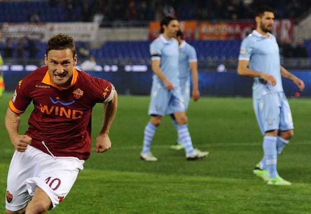 Serie A AS Rom vs Lazio Rom Francesco Totti 