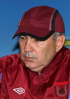Russian Federation. Moscow. 10 apr. 2013. Olympic stadium LUZHNIKI . UEFA EUROPE LEAGUE 2012-2013. 1 4final. FC RUBIN Kazan). Press-conf. before game. BERDYEV Kurban - Hd. coach FC RUBIN Kazan. 