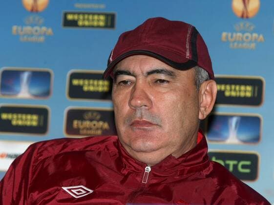 Russian Federation. Moscow. 10 apr. 2013. Olympic stadium LUZHNIKI . UEFA EUROPE LEAGUE 2012-2013. 1 4final. FC RUBIN Kazan). Press-conf. before game. BERDYEV Kurban - Hd. coach FC RUBIN Kazan. 