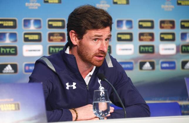 10.04.2013 St Jakob Park Basel , SCHWEIZ , Saison 2012 2013 Herren Fussball UEFA Europa League . Medienkonferenz mit Trainer Andre Villas Boas (Tottenham Hotspur FC ) 