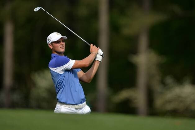 Martin Kaymer watches his drive off of the 11h tee box during the first round of the Masters at Augusta National on April 11, 2013 in Augusta, Georgia.  AUG20130411384
